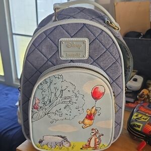 Disney Lavender Quilted Winnie the Pooh Mini Backpack with Cream Trim